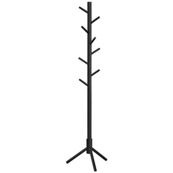 Boutique Home Black 8-Hook Height Adjustable Freestanding Wood Coat ...