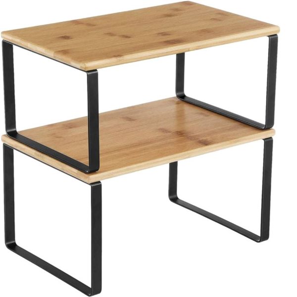 Kitchen Rack Rona Boutique Home 7.7 D x 11.7 W x 6.1-in H Natural and Black Metal ...