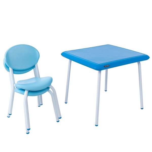 Ensemble bleu table et chaises empilables pour enfants de Lifetime