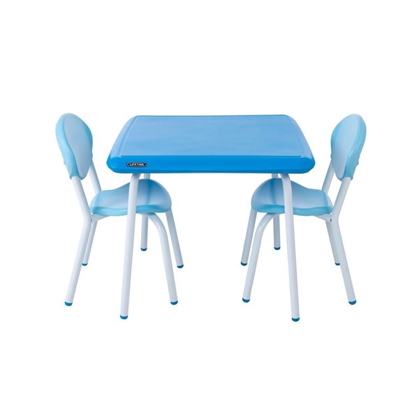 Ensemble bleu table et chaises empilables pour enfants de Lifetime