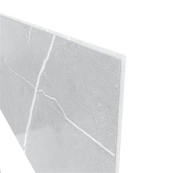 MAAX Manhattan 15.75 x 31.5-in Smooth Marble Light Grey Glue-up Shower Wall Tiles - 5/Pack