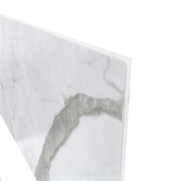 MAAX Manhattan 15.75 x 31.5-in - Glue-up Shower Wall Tiles - Smooth Marble Glacier - 5/Pack