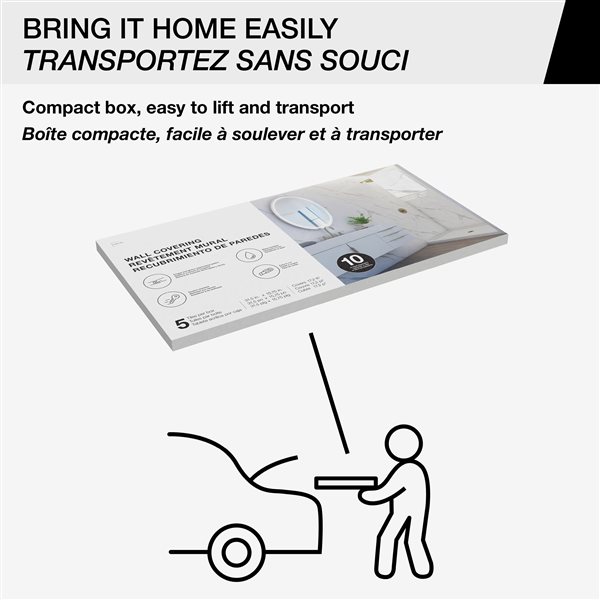 MAAX Manhattan 15.75 x 31.5-in- Glue-up Shower Wall Tiles - Concrete Gray - 5/Pack