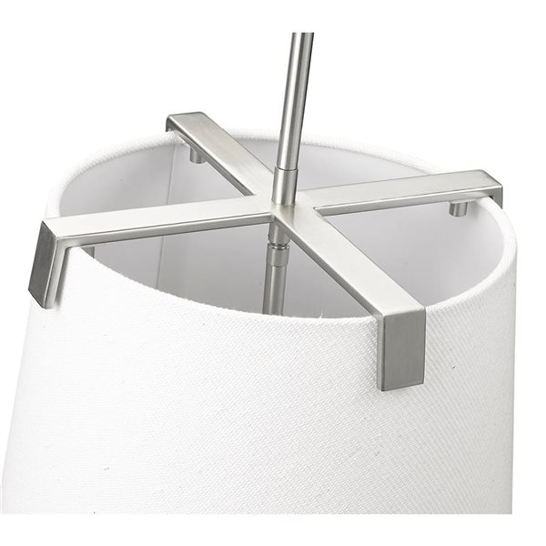 Z-Lite Weston Brushed Nickel 3-Light Drum Pendant Light