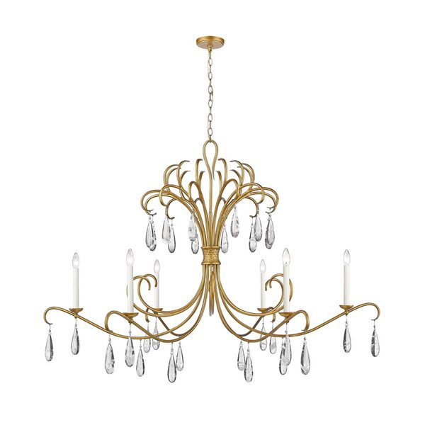 Z-Lite Amara Gilded Gold 6-Light Tiered Chandelier