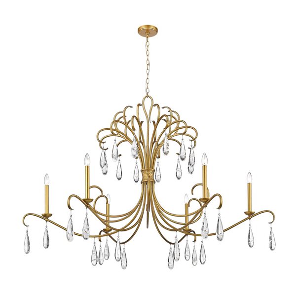 Z-Lite Amara Gilded Gold 6-Light Tiered Chandelier