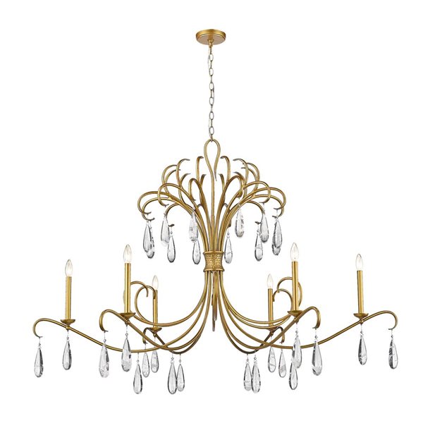 Z-Lite Amara Gilded Gold 6-Light Tiered Chandelier