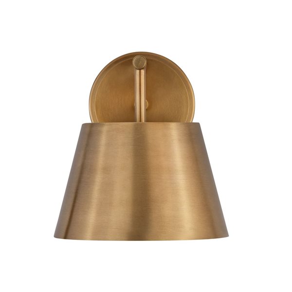 Z-Lite Lilly 8-in Rubbed Brass 1-Light Wall Sconce