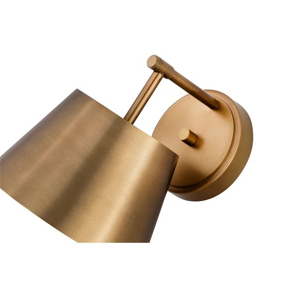 Z-Lite Lilly 8-in Rubbed Brass 1-Light Wall Sconce