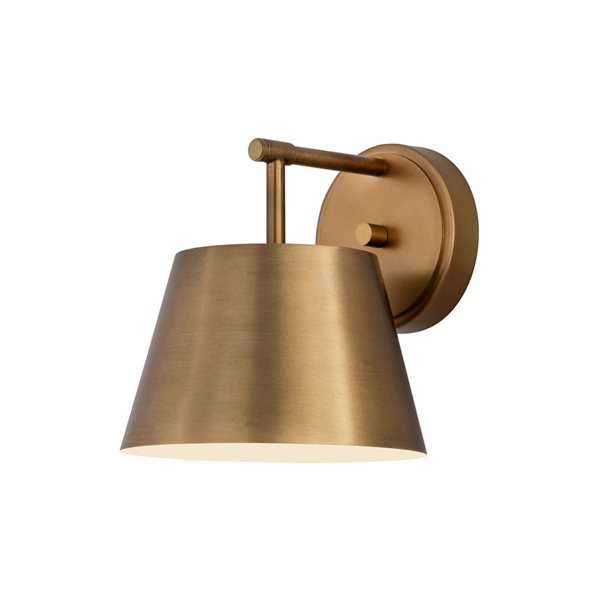 Z-Lite Lilly 8-in Rubbed Brass 1-Light Wall Sconce