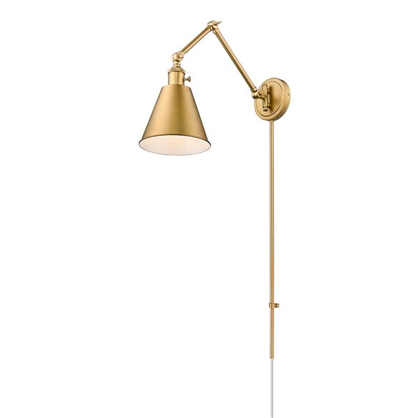 Z-Lite Gayson 7.5 Rubbed Brass 1-Light Wall Sconce