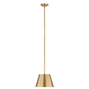 Z-Lite Lilly Rubbed Brass 1-Light Dome Pendant Light