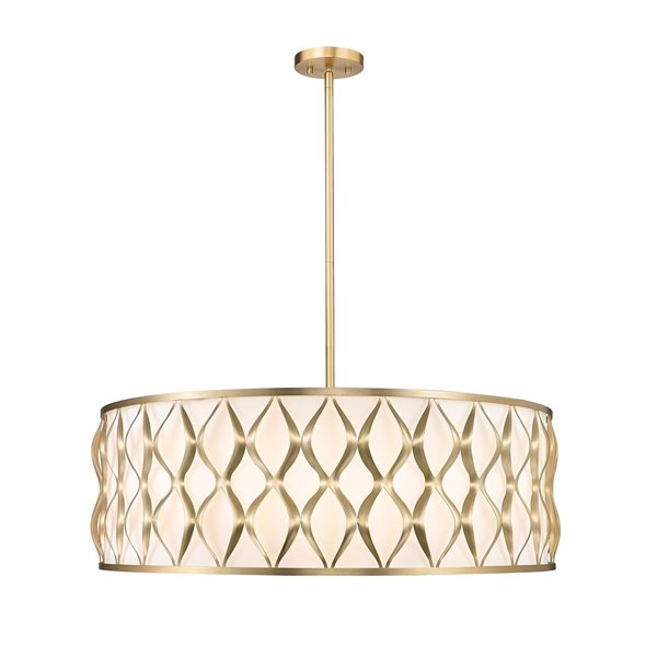 Z-Lite Harden Modern Gold 10-Light Drum Pendant Light