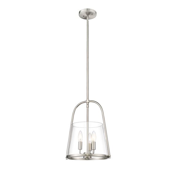 Z-Lite Archis Brushed Nickel 3-Light Drum Pendant Light