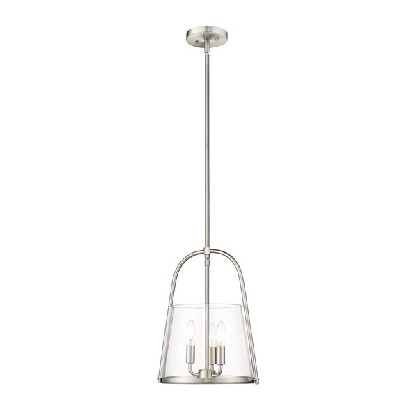 Z-Lite Archis Brushed Nickel 3-Light Drum Pendant Light