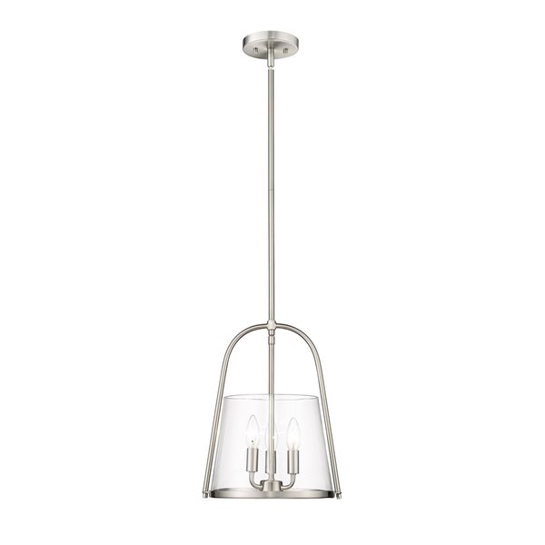 Z-Lite Archis Brushed Nickel 3-Light Drum Pendant Light