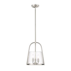 Z-Lite Archis Brushed Nickel 3-Light Drum Pendant Light