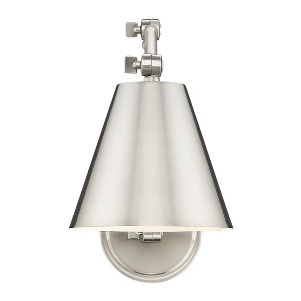 Z-Lite Regent 7.5-in Brushed Nickel 1-Light Wall Sconce