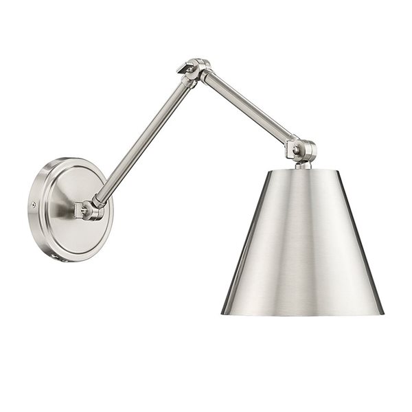 Z-Lite Regent 7.5-in Brushed Nickel 1-Light Wall Sconce