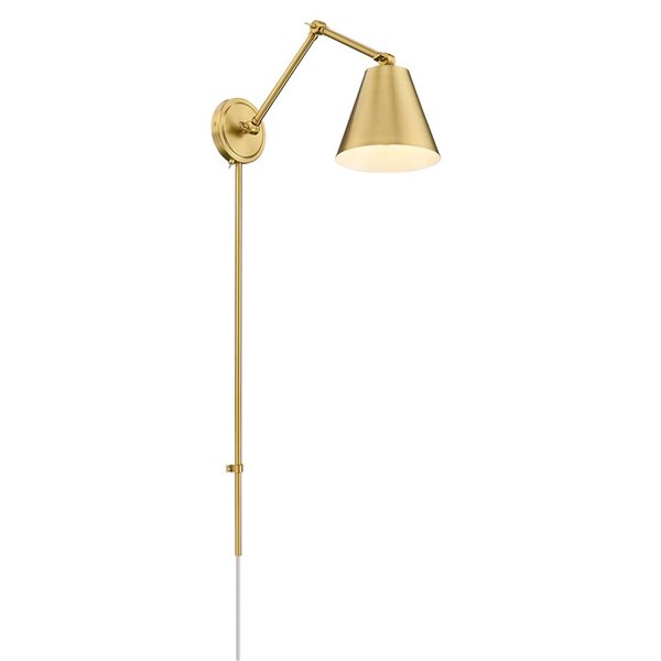 Z-Lite Regent 7.5-in Modern Gold 1-Light Wall Sconce