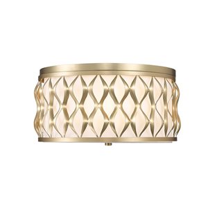 Z-Lite Harden 16.25-in Modern Gold 4-Light Flush Mount Light