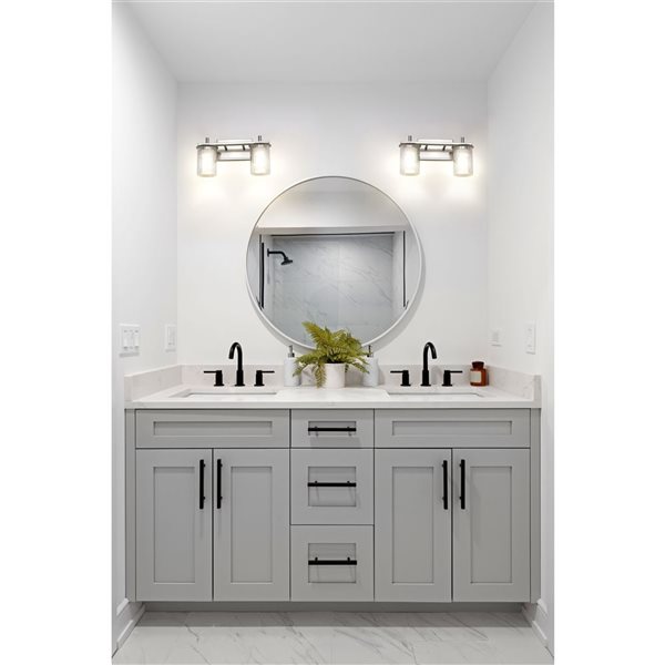 Z-Lite Grayson Brushed Nickel 2-Light Vanity Light