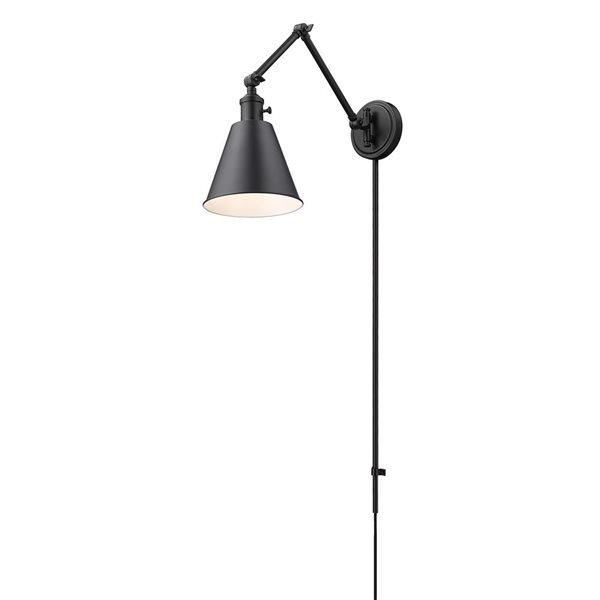 Z-Lite Gayson 7.5 Matte Black 1-Light Wall Sconce