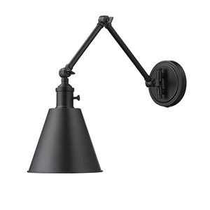 Z-Lite Gayson 7.5 Matte Black 1-Light Wall Sconce