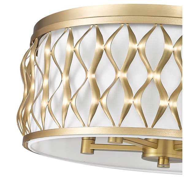 Z-Lite Harden 20.25 Modern Gold 5-Light Flush Mount Light