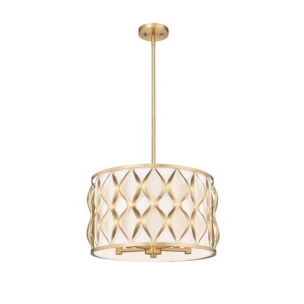 Z-Lite Harden Modern Gold 5-Light Drum Pendant Light