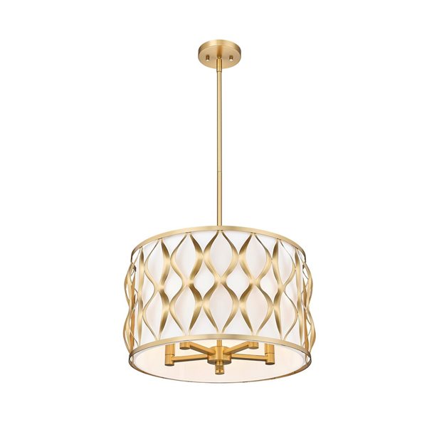 Z-Lite Harden Modern Gold 5-Light Drum Pendant Light