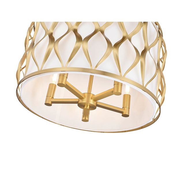 Z-Lite Harden Modern Gold 5-Light Drum Pendant Light