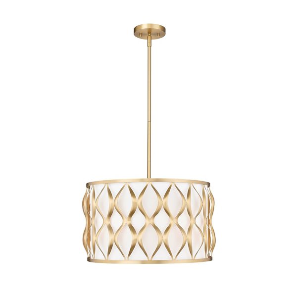 Z-Lite Harden Modern Gold 5-Light Drum Pendant Light