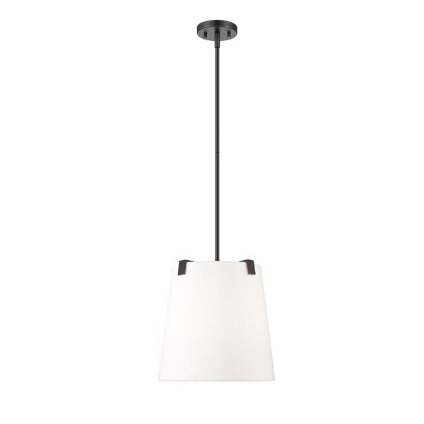 Z-Lite Weston Matte Black 3-Light Drum Pendant Light