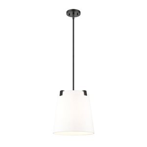 Z-Lite Weston Matte Black 3-Light Drum Pendant Light