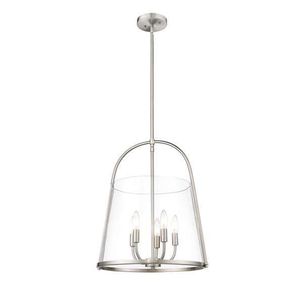 Z-Lite Archis Brushed Nickel 5-Light Drum Pendant Light