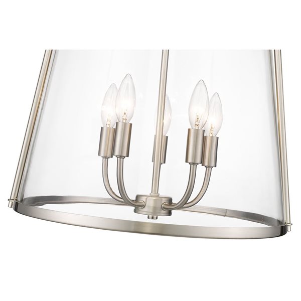 Z-Lite Archis Brushed Nickel 5-Light Drum Pendant Light