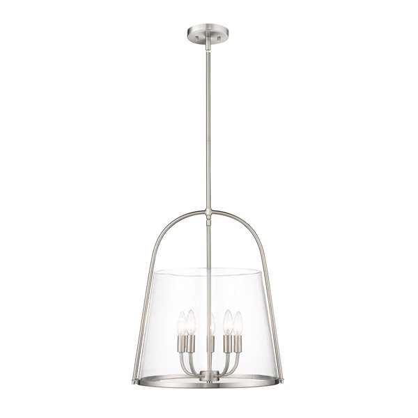 Z-Lite Archis Brushed Nickel 5-Light Drum Pendant Light