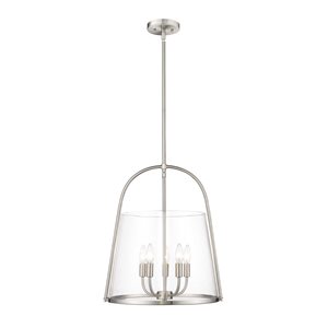 Z-Lite Archis Brushed Nickel 5-Light Drum Pendant Light