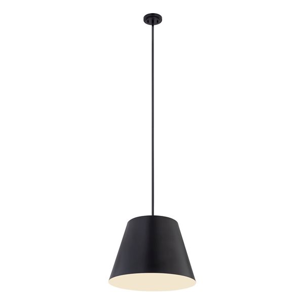 Z-Lite Lilly Matte Black 1-Light Dome Pendant Light