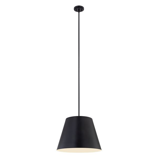 Z-Lite Lilly Matte Black 1-Light Dome Pendant Light