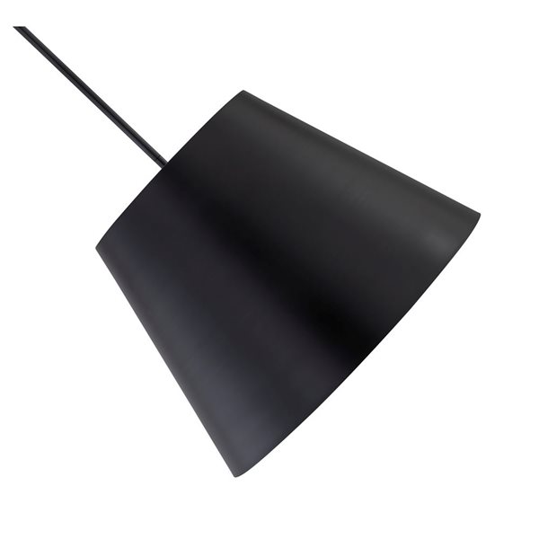 Z-Lite Lilly Matte Black 1-Light Dome Pendant Light