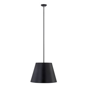 Z-Lite Lilly Matte Black 1-Light Dome Pendant Light