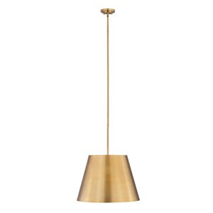 Z-Lite Lilly Rubbed Brass 1-Light Dome Pendant Light