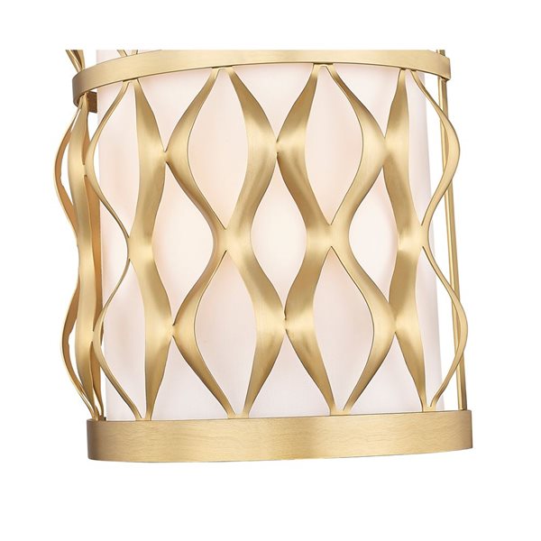 Z-Lite Harden 8-in Modern Gold 2-Light Wall Sconce