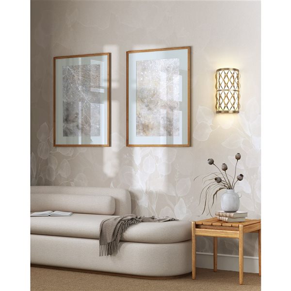 Z-Lite Harden 8-in Modern Gold 2-Light Wall Sconce