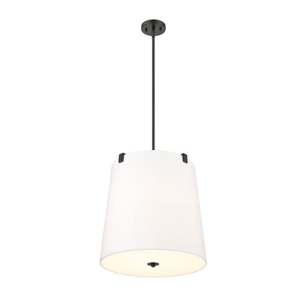Z-Lite Weston Matte Black 5-Light Drum Pendant Light