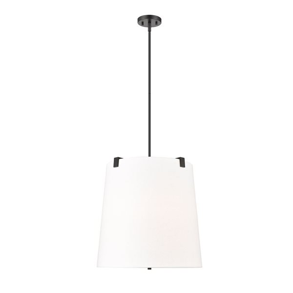 Z-Lite Weston Matte Black 5-Light Drum Pendant Light