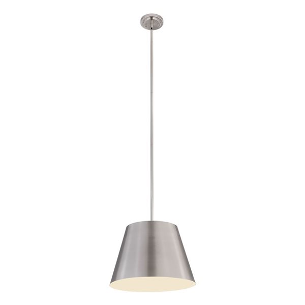 Z-Lite Lilly Brushed Nickel 1-Light Dome Pendant Light
