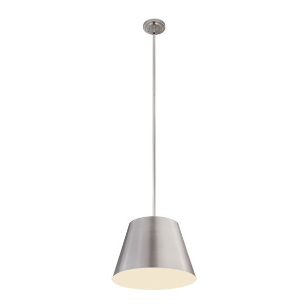 Z-Lite Lilly Brushed Nickel 1-Light Dome Pendant Light